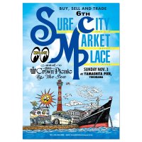 6th Surf City Market Place and 29th CROWN Picnic by the Sea 2024  ポスター