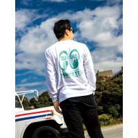 MOON Big Eyeshape ロングスリーブ Tシャツ ホワイト/ブルー