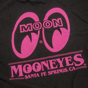 画像4: MOON Big Eyeshape ロングスリーブ Tシャツ ブラック/ピンク