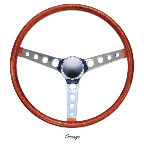 MOONEYES ORIGINAL California Metal Flake 4-Holes Finger Grip Steering Wheel  38cm(15