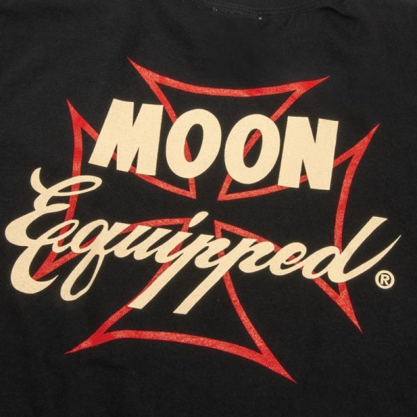 MOON Equipped アイアン クロス ライン ロングスリーブ Tシャツ