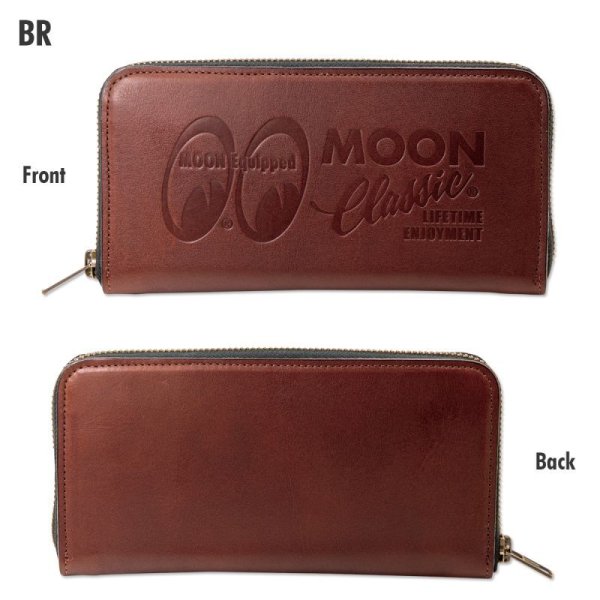 MOON Classic レザー ジップ ウォレット