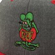 画像7: Standing Rat Fink Embroidery フラット バイザー キャップ (7)