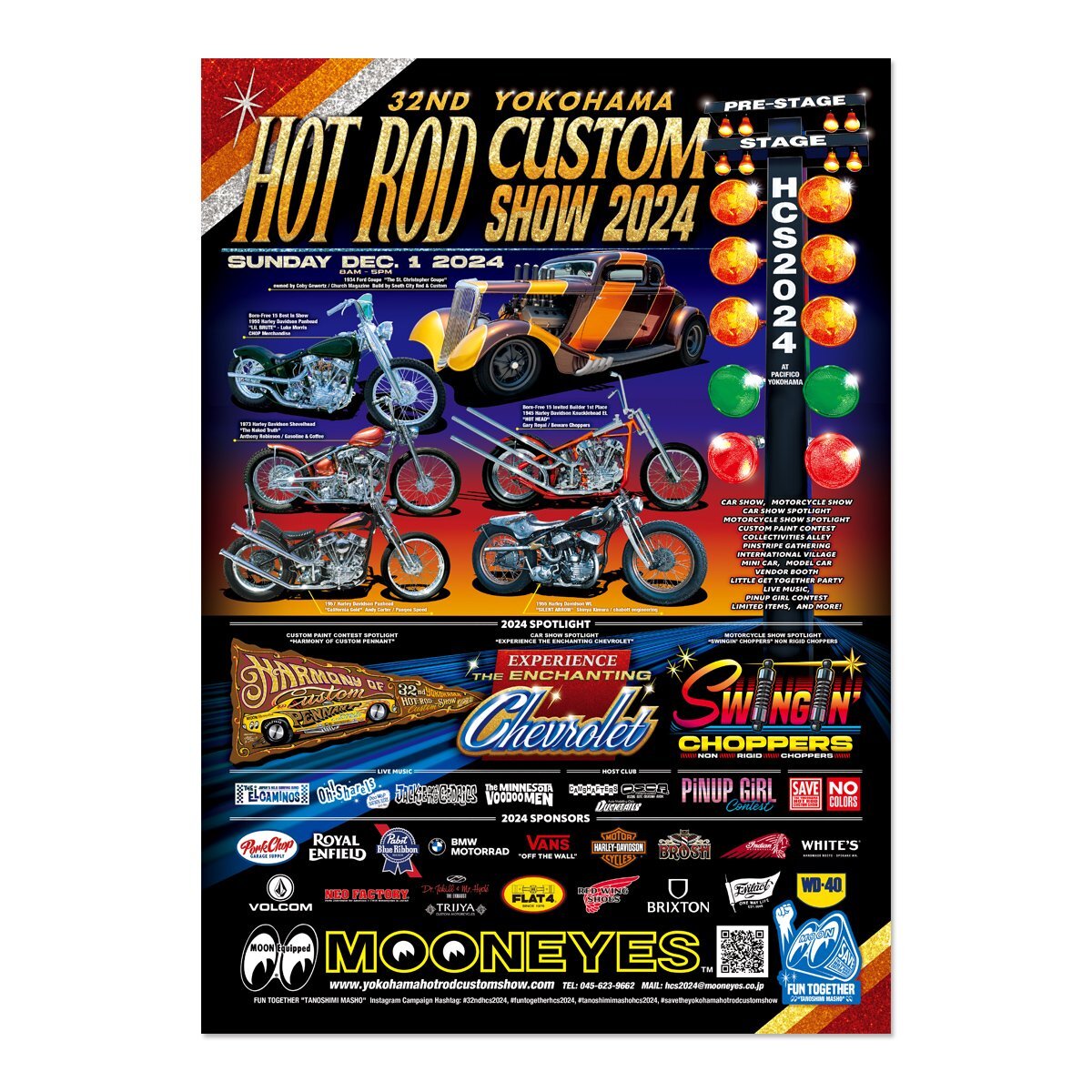 画像1: 32nd YOKOHAMA HOT ROD CUSTOM SHOW 2024 フォト ポスター (1)