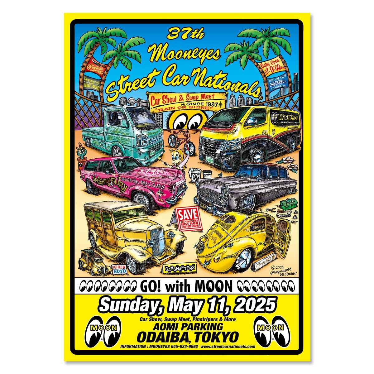 画像1: 37th MOONEYES Street Car Nationals (R) 2025 ポスター (1)